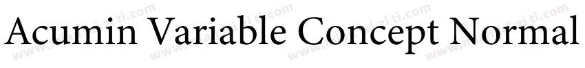 Acumin Variable Concept Normal字体转换